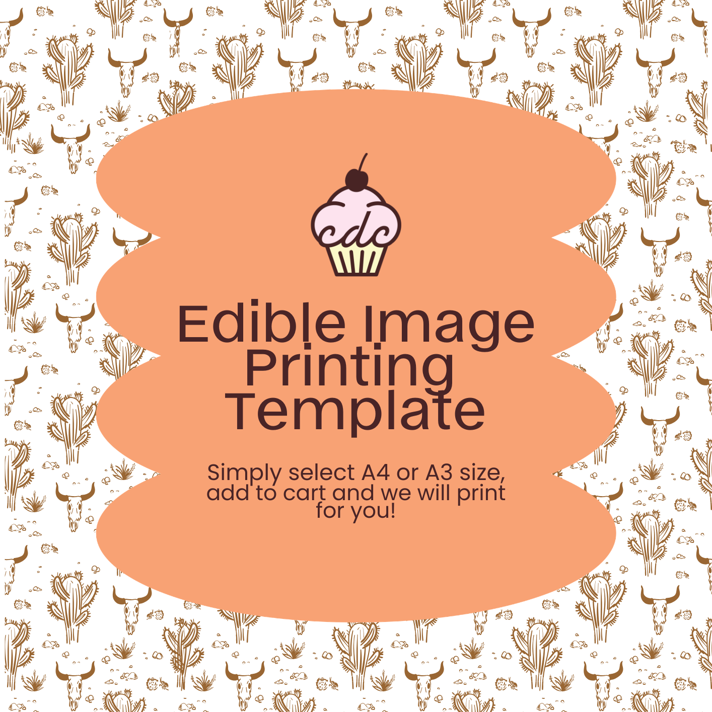 Wild West Edible Image Template