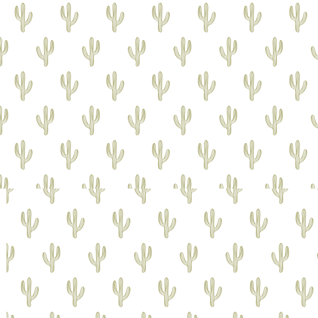 Green Cactus Edible Image Template