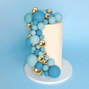 Bold In Blue Foam Ball Toppers 32 piece