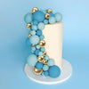 SPRINKS BOLD IN BLUE FOAM BALL TOPPERS 32 piece