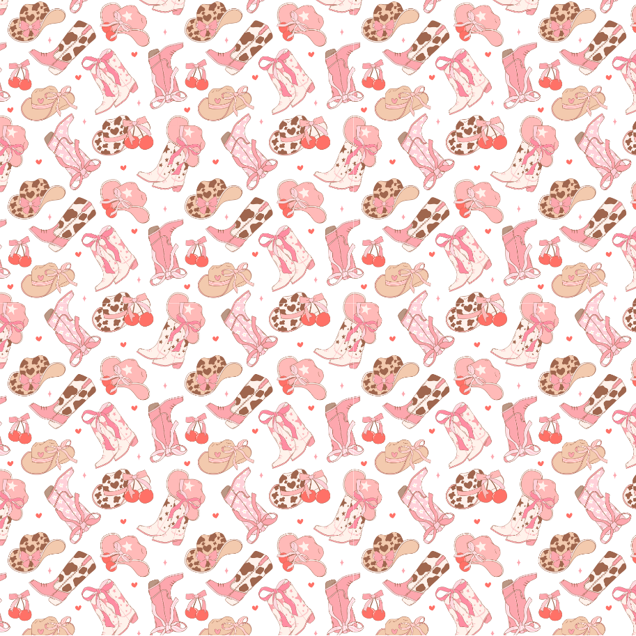 Pink Cowgirl Edible Image Template