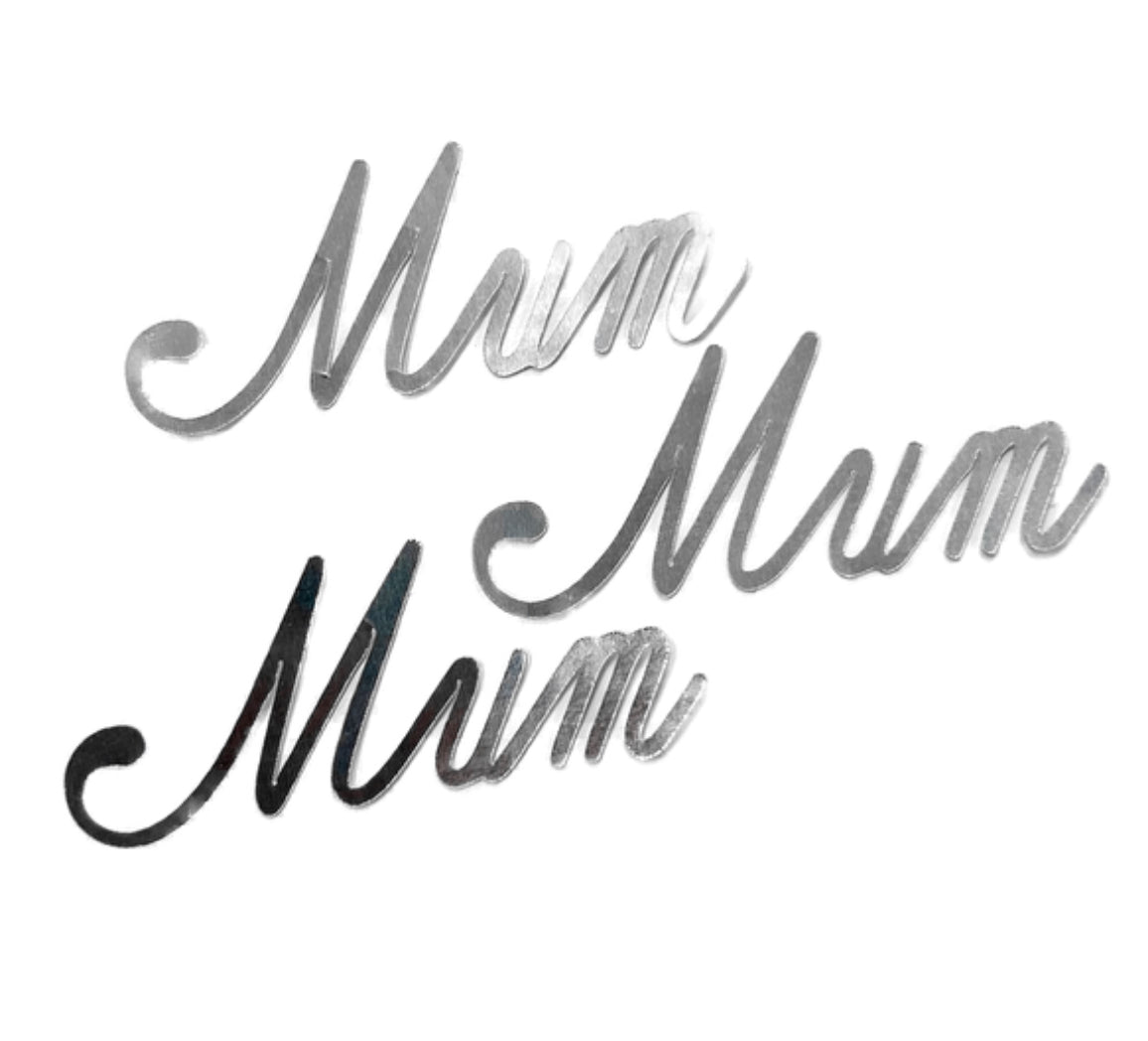 Mum Silver Topper Cardstock 3 Pack