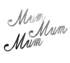 Mum Silver Cake/Cupcake Topper Cardstock x 3