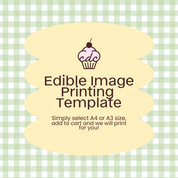 Mint Gingham Edible Image Template