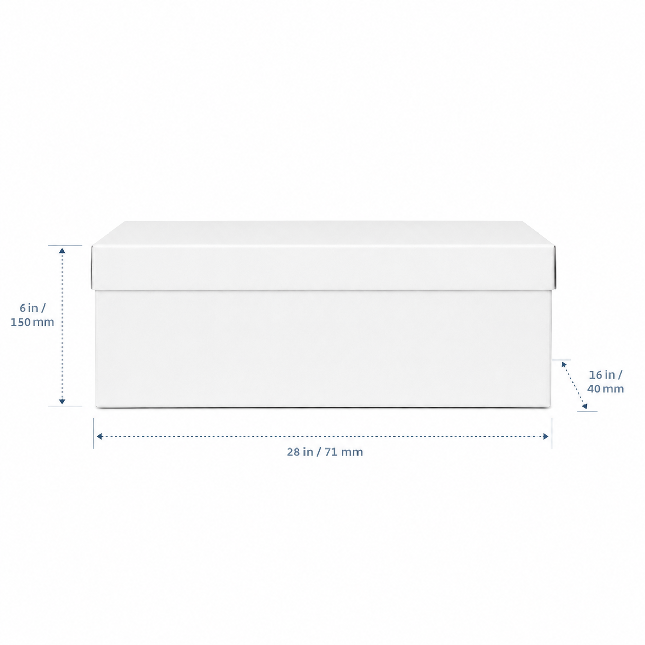 Rectangle Box Full Slab 28 inch x 16 inch x 6 inch high