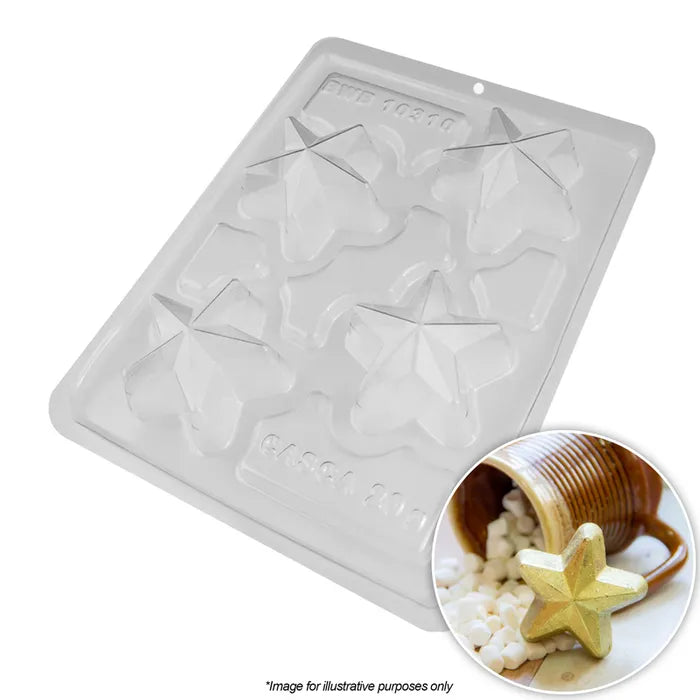 BWB 3D STAR CHOCOLATE MOULD (3 PCE)
