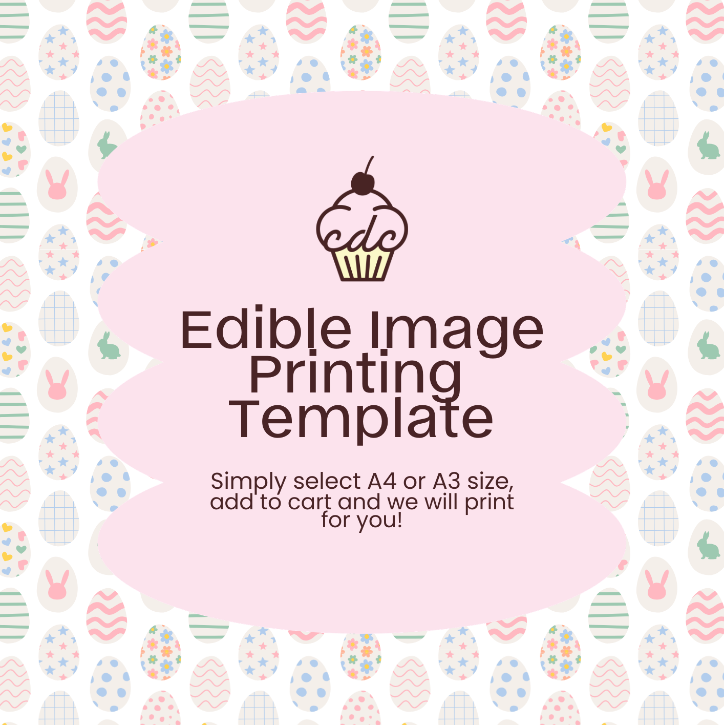 Easter Egg Edible Image Template