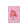 HAPPY BIRTHDAY PINK OPAQUE + PINK Layered Cake Topper