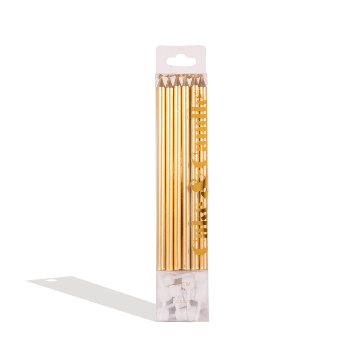 Candles GOLD 12cm pack 12