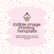Pink Peach Dots Edible Image Template
