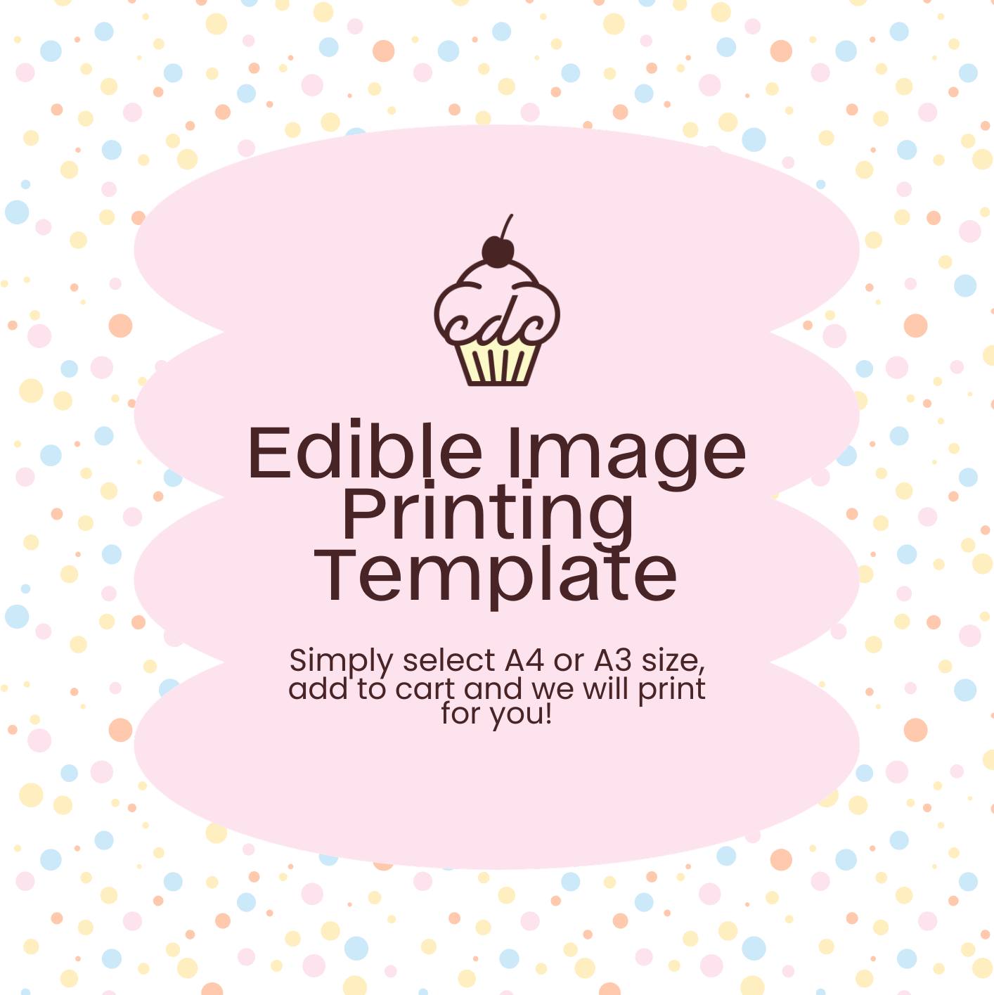 Pastel Dots Edible Image Template