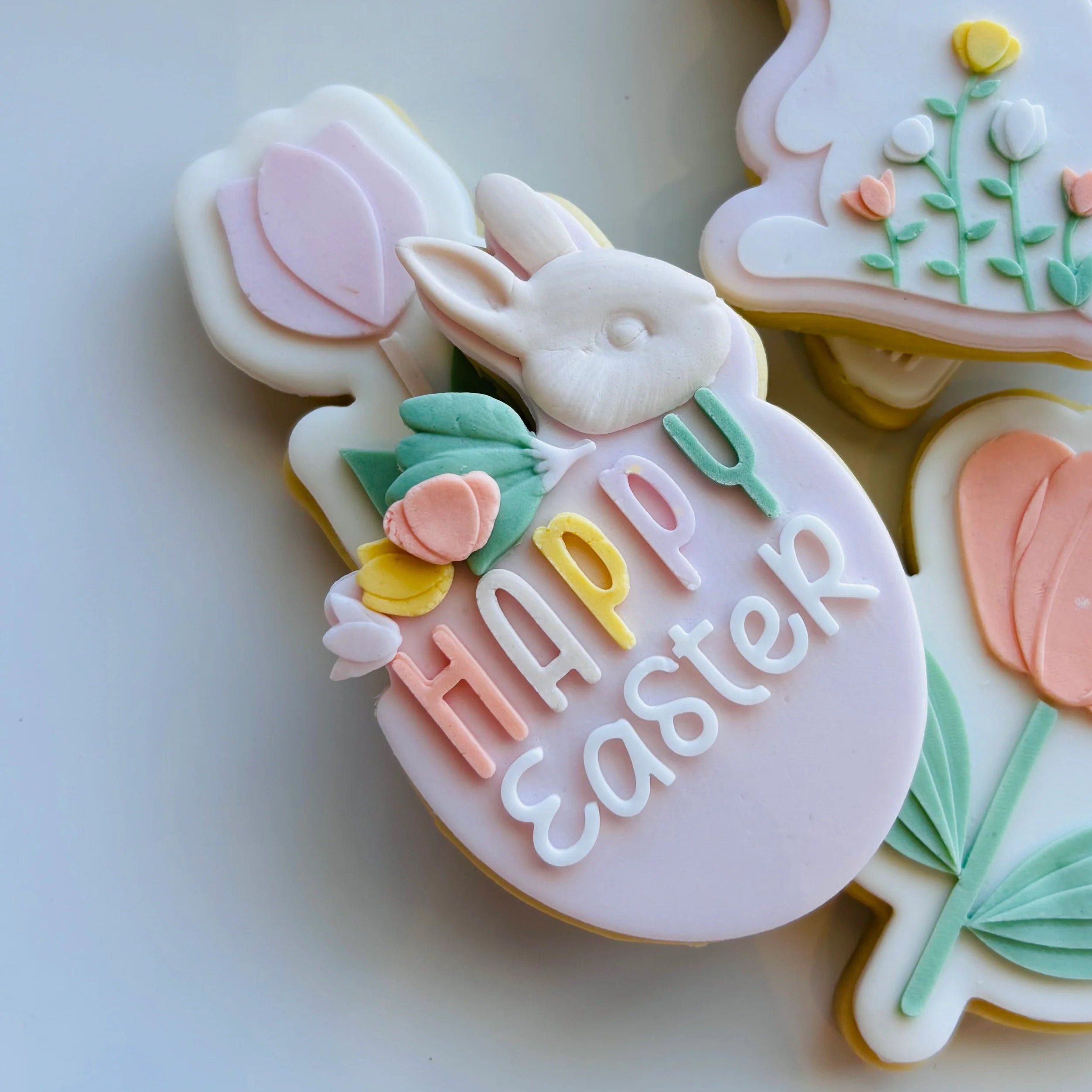 Happy Easter Font Plate Cookie Stamp