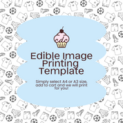 Soccer Pattern Edible Image Template