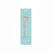 Number 7 Rose Gold Metal Cake Topper