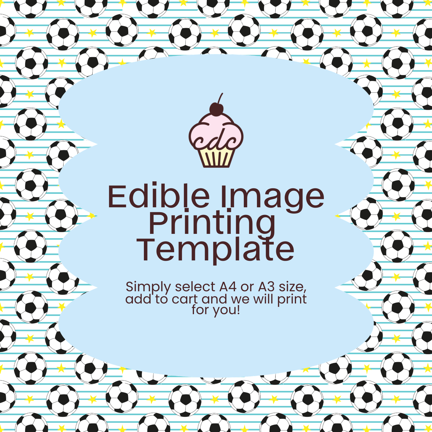 Soccer Stripes Edible Image Template