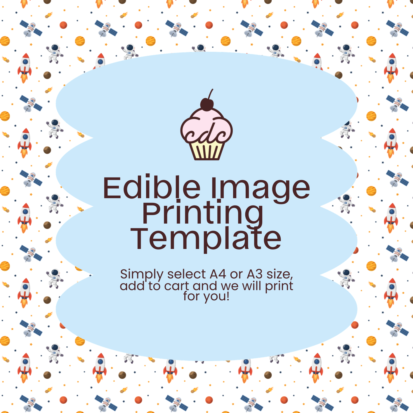 Space Pattern Edible Image Template