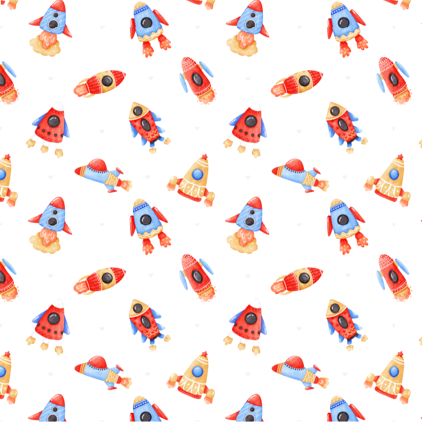 Rocketship Edible Image Template