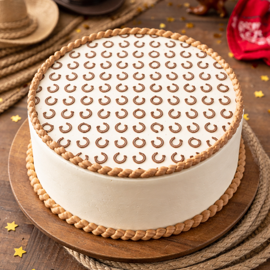 Brown Horseshoe Edible Image Template