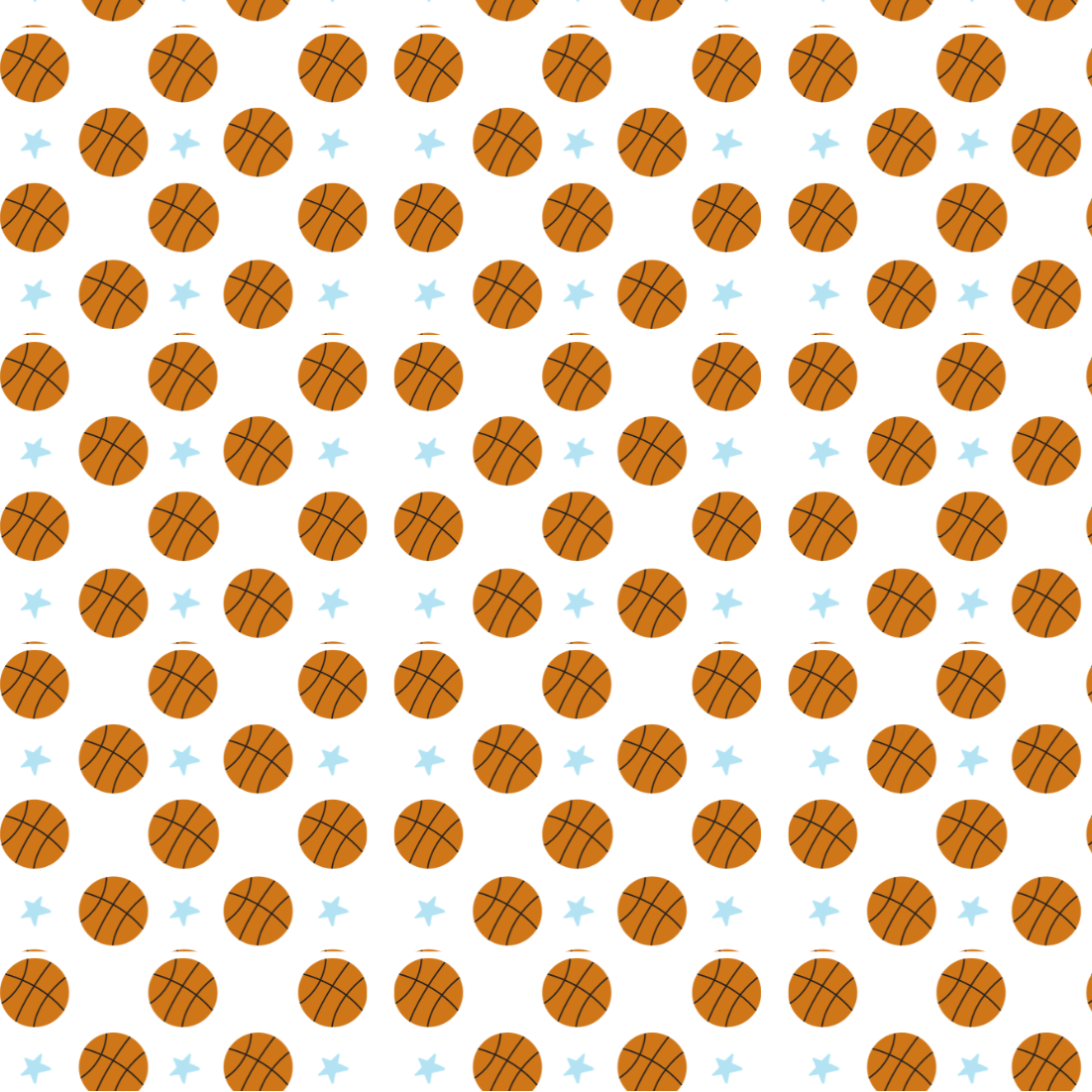 Basketball Stars Edible Image Template