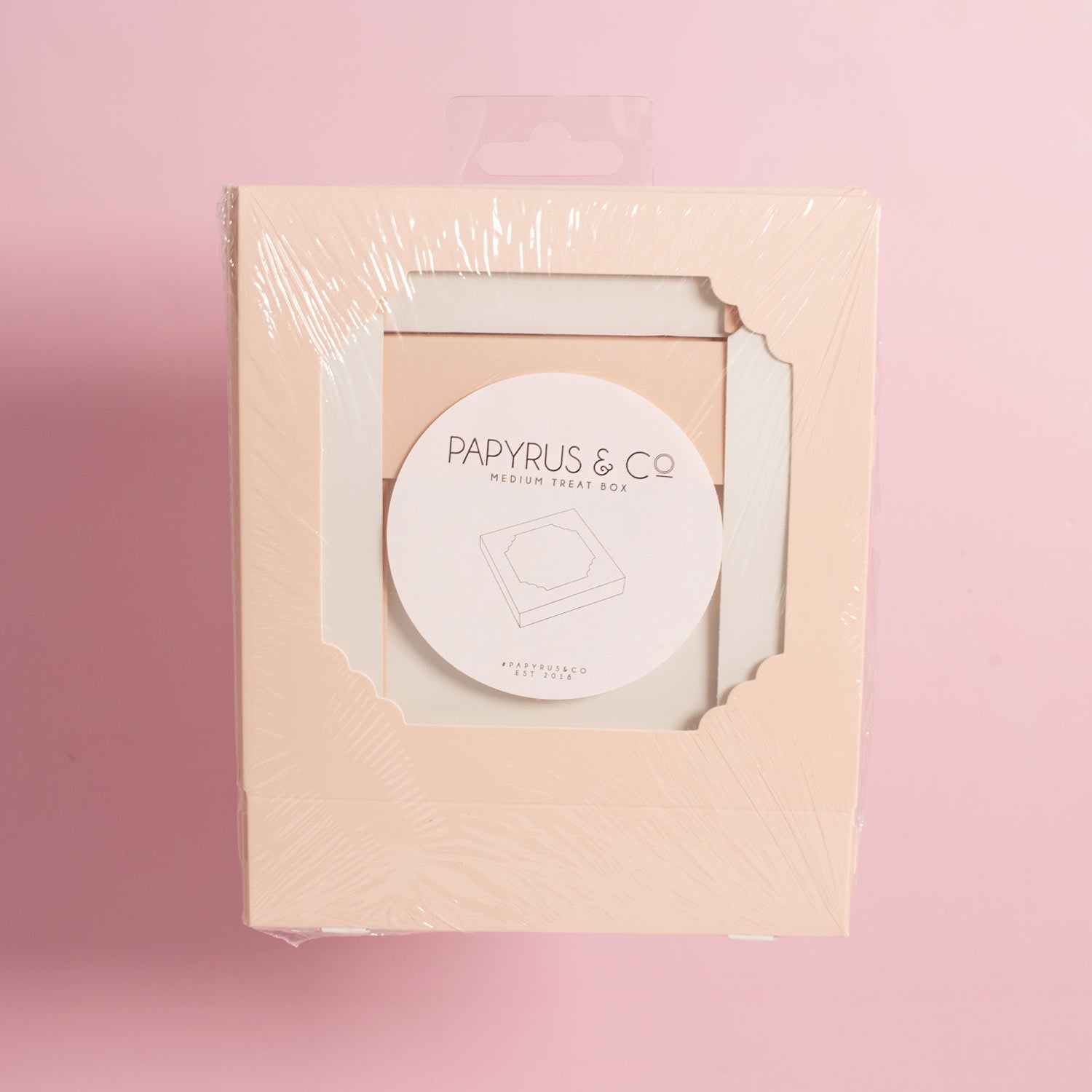Scalloped Pastel Pink Medium Treat Box 5 Pack