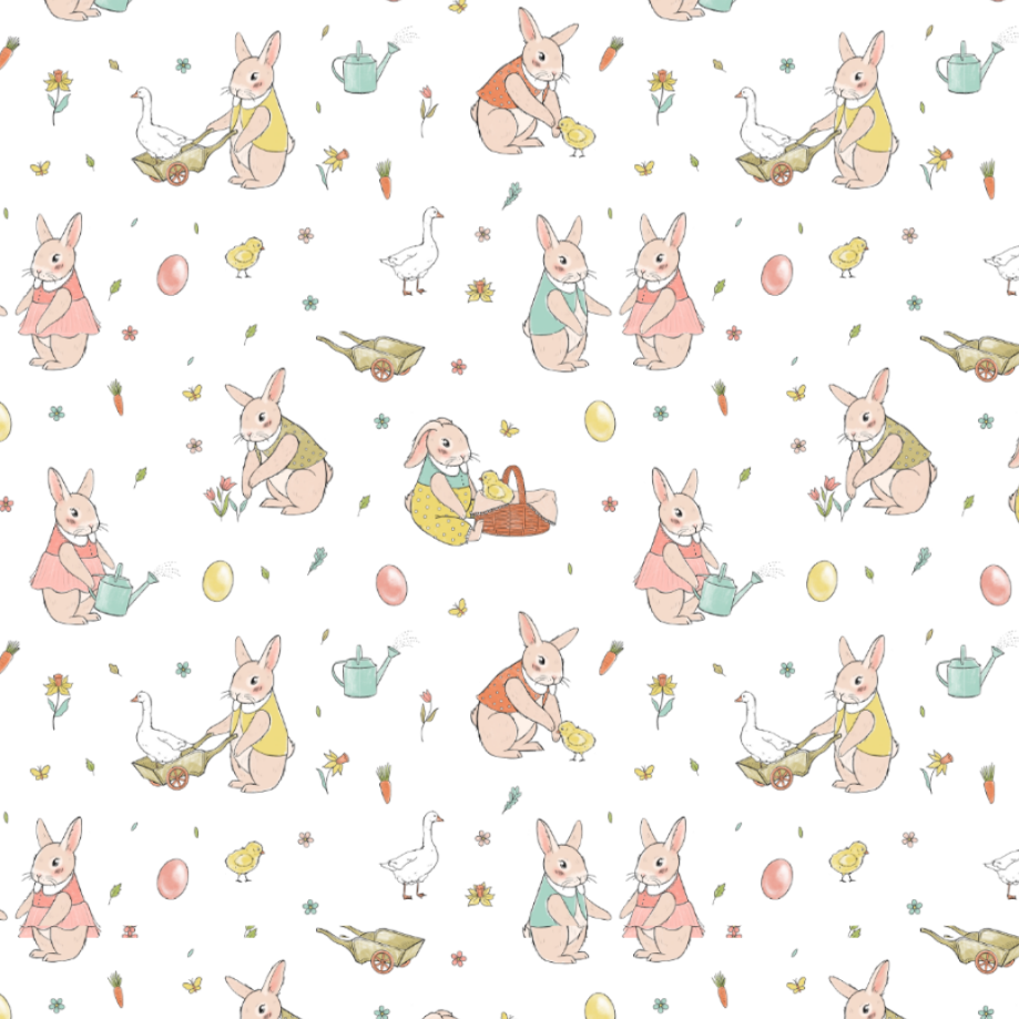 Watercolour Rabbit Edible Image Template