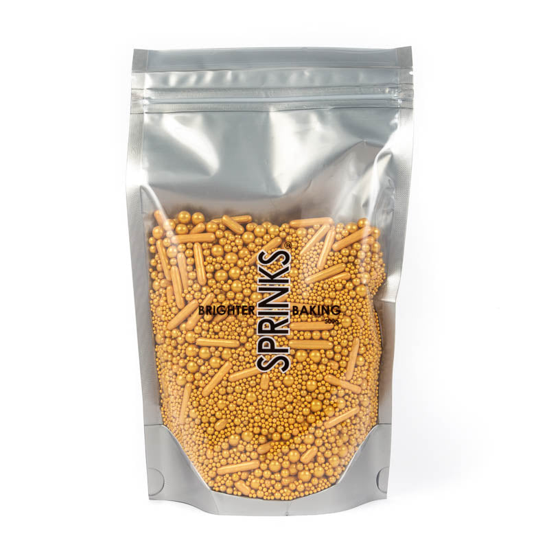 Bubble & Bounce Matte Gold Sprinkles 500g