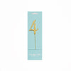 Number 4 GOLD Metal Cake Topper