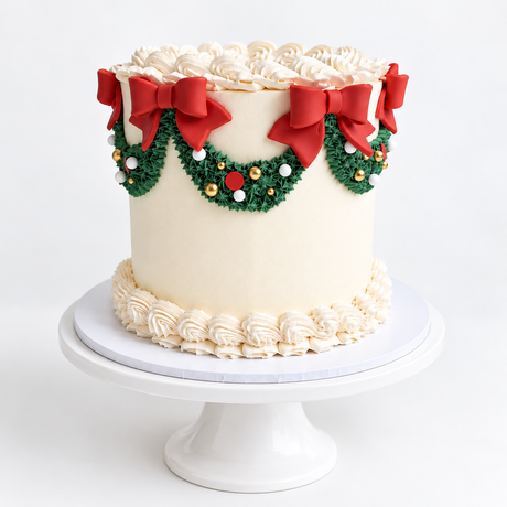 Christmas Vintage Cake W/ Sweet P