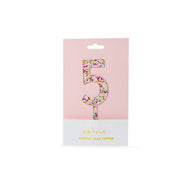 Rainbow Glitter 5 Cake Topper