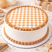 Caramel Gingham Edible Image Template