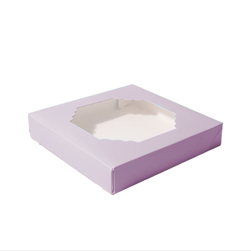 Scalloped Medium Treat Box PASTEL LILAC 5pk