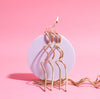 GOLD 13cm SWIRLY Cake Candles (Pkt 16)