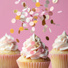 Wafer Decorations PINK, WHITE &amp; GOLD (9g)