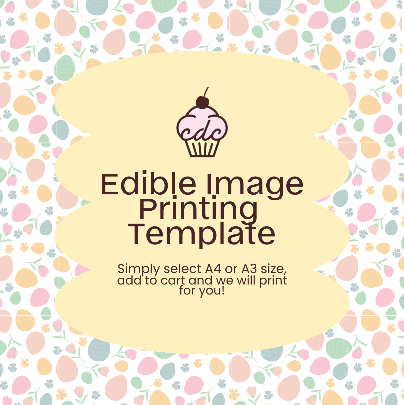 Pastel Easter Edible Image Template