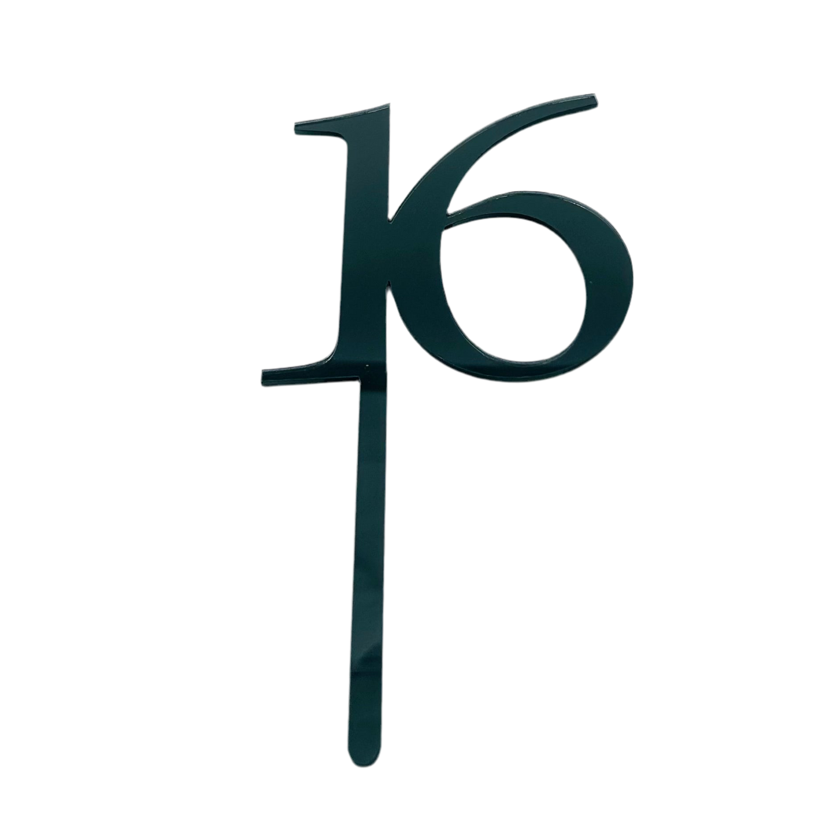 16 CHROME TALL MIRROR ACRYLIC CAKE TOPPER