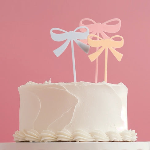 MILKSHAKE BOWS Cake Topper