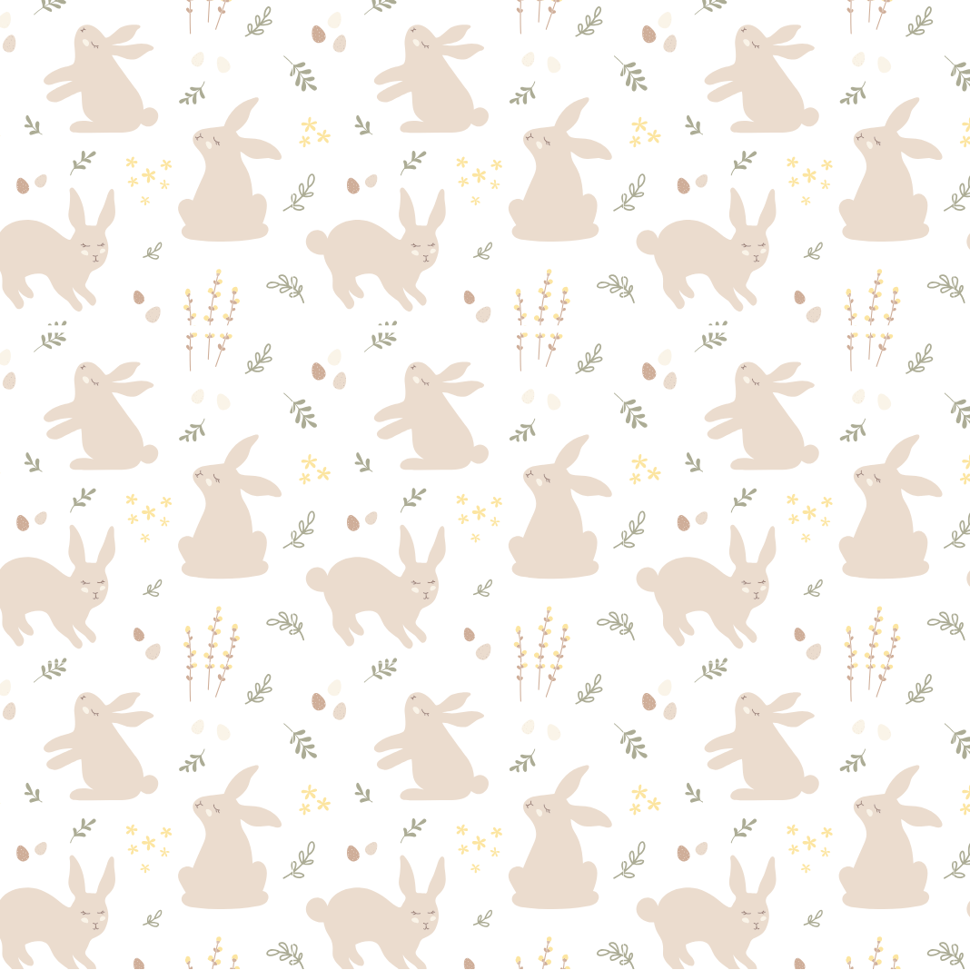 Beige Bunny Edible Image Template