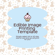 Beige Bunny Edible Image Template