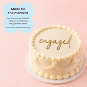 engaged Gold Acrylic Cake Fropper