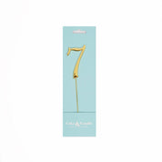 Number 7 Gold Metal Cake Topper