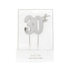 30th Silver Metal Cake Topper