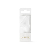 No 4 Mini Glitter White Candle