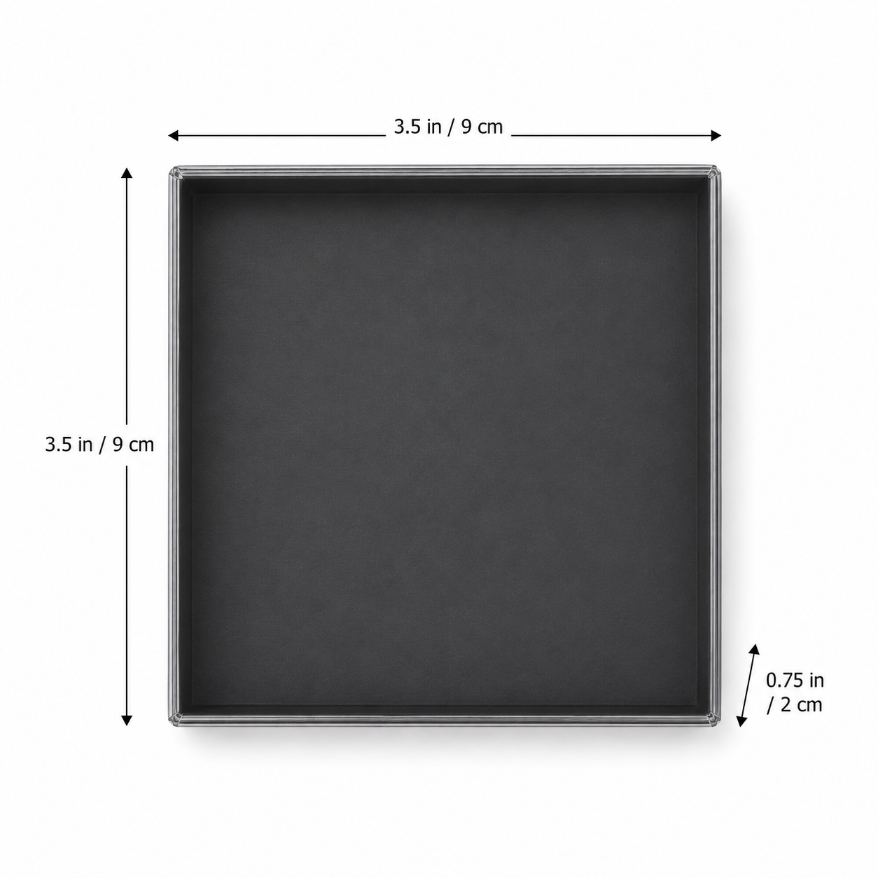 Biscuit Box Black - 9cm x 9cm x 2cm H