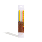 Rainbow Glitter Dipped Candles 12 Pack