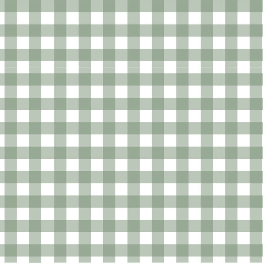 Sage Gingham Edible Image Template