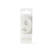 No 9 Mini Glitter White Candle