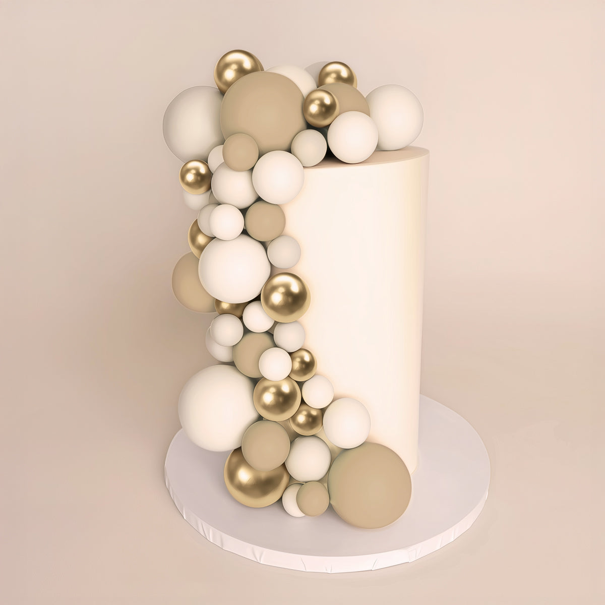 Champagne Gold Foam Ball Toppers 32 piece