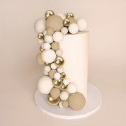 Champagne Gold Foam Ball Toppers 32 piece