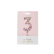 Rainbow Glitter 3 Cake Topper