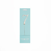 Number 7 Silver Metal Cake Topper